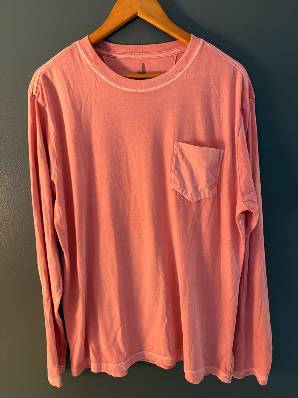 Johnnie-O Men's Large Long Sleeve Pocket Tee - Pink